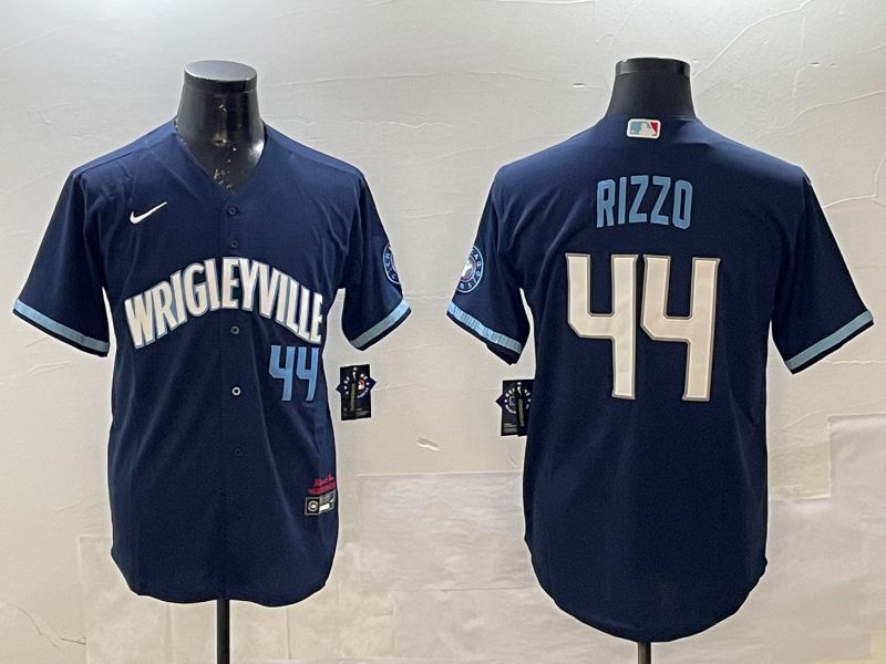 Men Chicago Cubs #44 Rizzo Blue City Edition 2025 Nike MLB Jersey style 1->chicago cubs->MLB Jersey